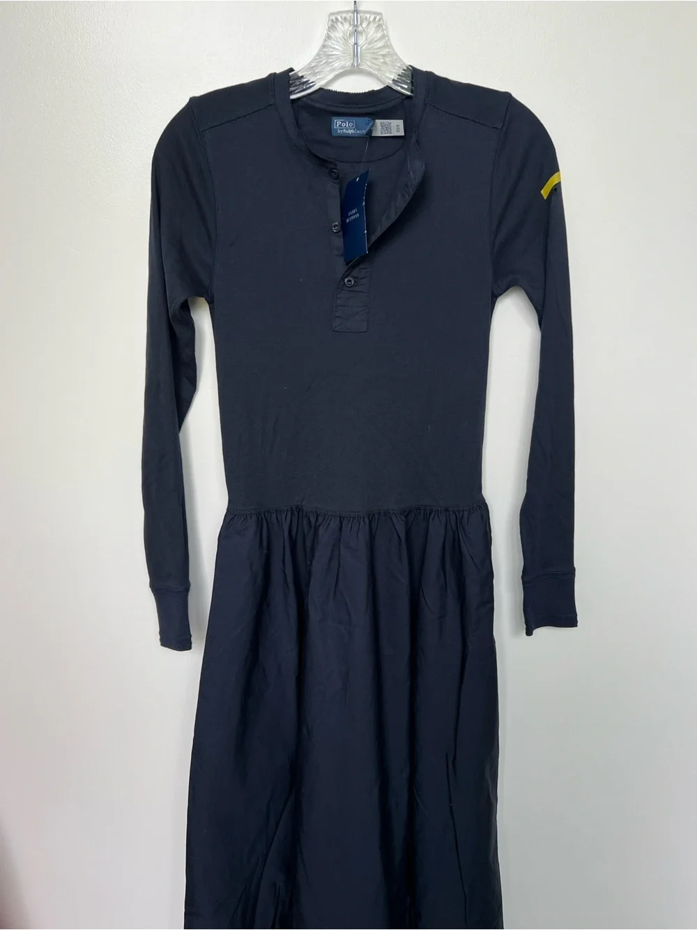 Polo by Ralph Lauren Navy Long-Sleeve Henley Midi Dress - Picture 5 of 8